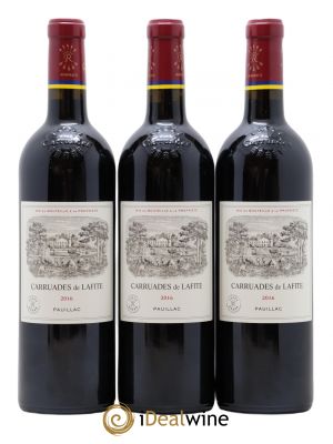 Carruades de Lafite Rothschild Second vin  2016 - Lot de 3 Bouteilles