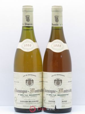 Chassagne-Montrachet 1er Cru La Boudriotte Gagnard-Delagrange 1988 - Lot de 2 Bouteilles