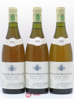 Chassagne-Montrachet 1er Cru Morgeot Ramonet (Domaine)  1992 - Lot of 3 Bottles