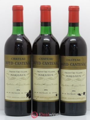 Château Boyd Cantenac 3ème Grand Cru Classé (no reserve) 1974 - Lot of 3 Bottles