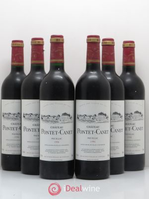 Château Pontet Canet 5ème Grand Cru Classé  1996 - Lot of 6 Bottles