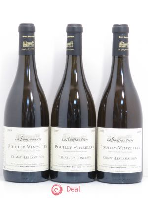 Pouilly-Vinzelles Les Longeays La Soufrandière - Bret Brothers  2009 - Lot of 3 Bottles