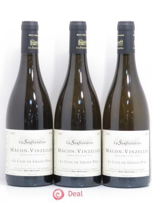 Mâcon-Vinzelles Le Clos de Grand-Père La Soufrandière - Bret Brothers  2012 - Lot of 3 Bottles