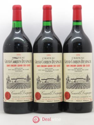 Château Grand Corbin Despagne Grand Cru Classé  1976 - Lot de 3 Magnums