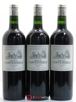 Château Cantemerle 5ème Grand Cru Classé  2007 - Lot of 3 Bottles