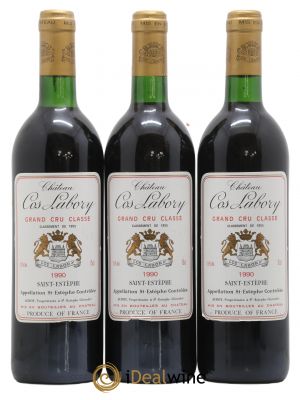 Château Cos Labory 5ème Grand Cru Classé  1990 - Lot of 3 Bottles