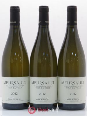 Meursault Sous la Velle Anne Boisson  2012 - Lot of 3 Bottles
