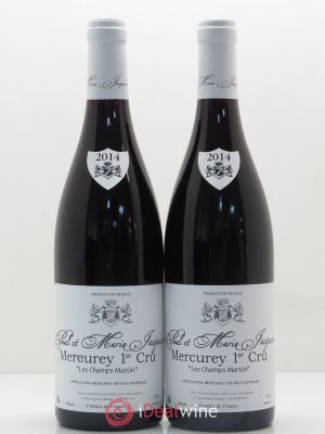 Mercurey 1er Cru Les Champs Martin Paul & Marie Jacqueson  2014 - Lot of 2 Bottles