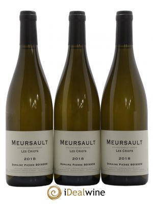 Meursault Les Criots Pierre Boisson (Domaine)  2018 - Lot of 3 Bottles