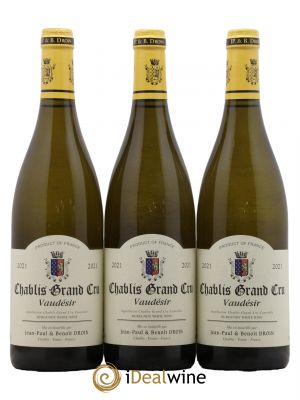 Chablis Grand Cru Vaudésir Jean-Paul & Benoît Droin (Domaine)  2021 - Lot of 3 Bottles