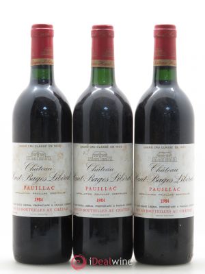 Château Haut Bages Libéral 5ème Grand Cru Classé  1984 - Lot of 3 Bottles