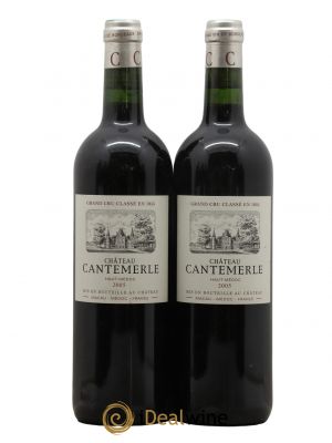Château Cantemerle 5ème Grand Cru Classé 2005 - Lot de 2 Bottles
