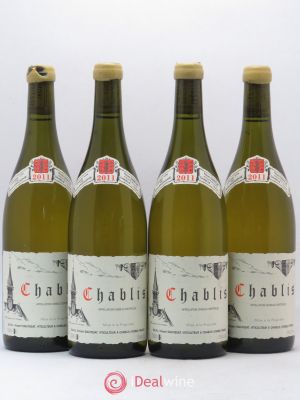 Chablis René et Vincent Dauvissat  2011 - Lot of 4 Bottles