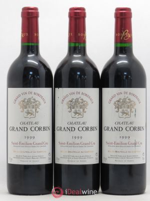 Château Grand Corbin Grand Cru Classé  1999 - Lot of 3 Bottles