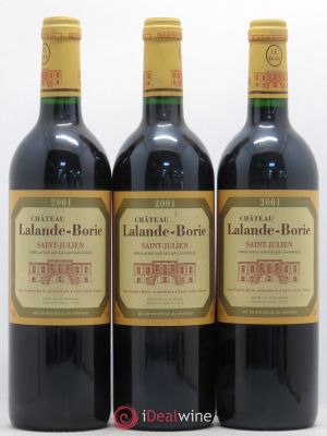 Château Lalande Borie  2001 - Lot of 3 Bottles