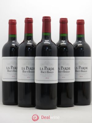Haut Bailly II (Anciennement La Parde de Haut-Bailly) Second vin  2012 - Lot of 5 Bottles