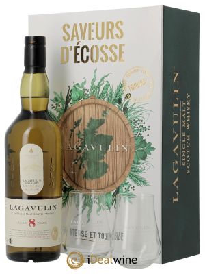 Whisky Lagavulin 8 ans Coffret Saveurs d'Écosse - 2 verres (70cl)  - Lotto di 1 Bottiglia
