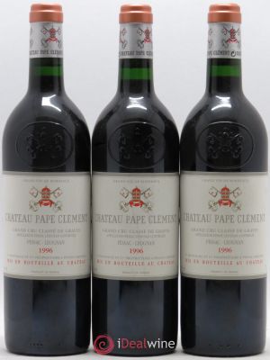 Château Pape Clément Cru Classé de Graves  1996 - Lot of 3 Bottles