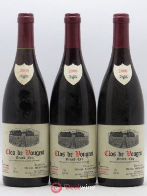 Clos de Vougeot Grand Cru Domaine Henri Rebourseau  2000 - Lot of 3 Bottles