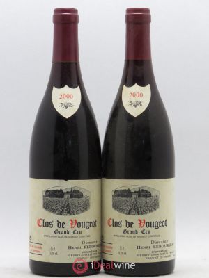 Clos de Vougeot Grand Cru Domaine Henri Rebourseau  2000 - Lot of 2 Bottles