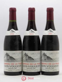Clos de Vougeot Grand Cru Château de La Tour  2001 - Lot of 3 Bottles