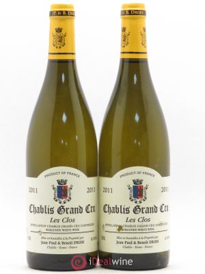 Chablis Grand Cru Les Clos Jean-Paul & Benoît Droin (Domaine)  2011 - Lot of 2 Bottles