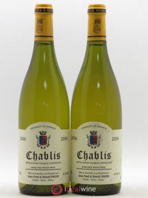Chablis Jean-Paul & Benoît Droin (Domaine)  2006 - Lot of 2 Bottles