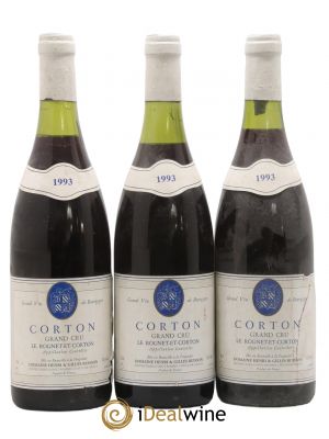 Corton Grand Cru Le Rognet-et-Corton Henri et Gilles Buisson (Domaine)  1993 - Lot of 3 Bottles
