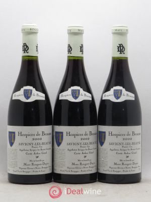 Savigny-lès-Beaune 1er Cru Cuvée Arthur Girard Hospices de Beaune Rougeot Dupin 2002 - Lot of 3 Bottles