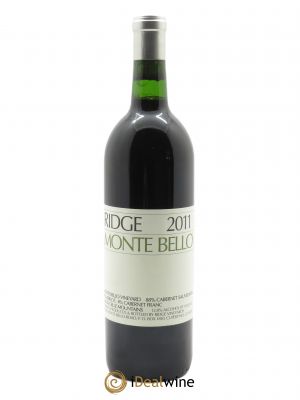 Santa Cruz Mountains Monte Bello Ridge Vineyards 2011 - Lot de 1 Bottiglia