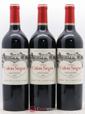 Château Calon Ségur 3ème Grand Cru Classé  2015 - Lot of 3 Bottles