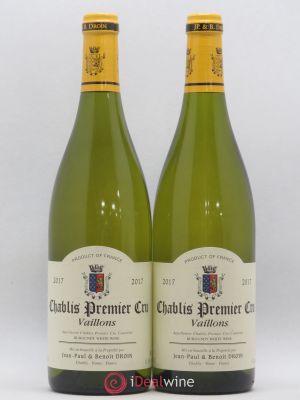 Chablis 1er Cru Vaillons Jean-Paul & Benoît Droin (Domaine)  2017 - Lot of 2 Bottles