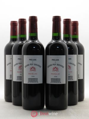 Prélude à Grand Puy Ducasse Second Vin  2008 - Lot of 6 Bottles