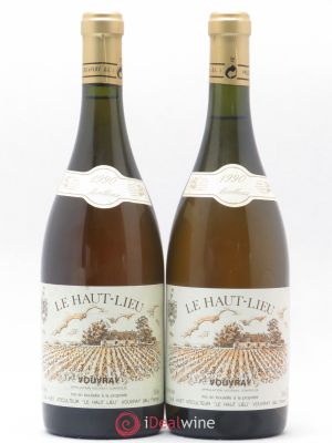 Vouvray Le Haut-Lieu Moelleux Huet (Domaine)  1990 - Lot of 2 Bottles