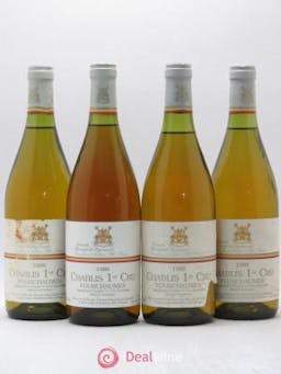 Chablis 1er Cru Fourchaumes Viscomte Bernard De Romanet 1986 - Lot of 4 Bottles