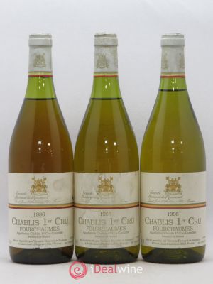 Chablis 1er Cru Fourchaumes Vicomte de Romanet 1986 - Lot of 3 Bottles