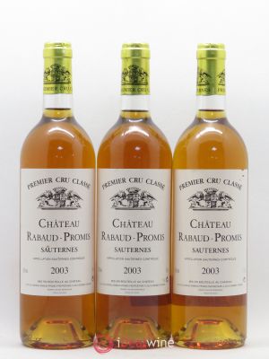 Château Rabaud Promis 1er Grand Cru Classé  2003 - Lot of 3 Bottles