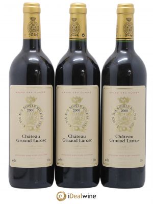 Château Gruaud Larose 2ème Grand Cru Classé  2000 - Lot de 3 Bouteilles