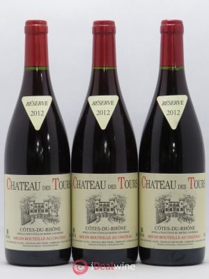 Côtes du Rhône Château des Tours E.Reynaud  2012 - Lot of 3 Bottles