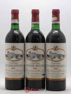 Château Chasse Spleen  1981 - Lot of 3 Bottles