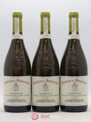 Châteauneuf-du-Pape Château de Beaucastel Jean-Pierre & François Perrin  2003 - Lot of 3 Bottles