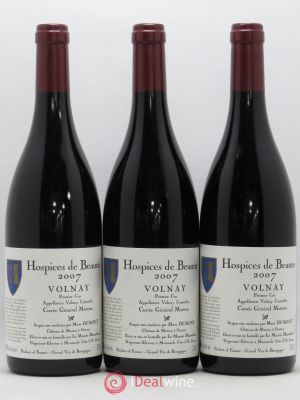 Volnay 1er Cru Cuvée Général Muteau Hospices de Beaune Manoir Murisaltien 2007 - Lot of 3 Bottles