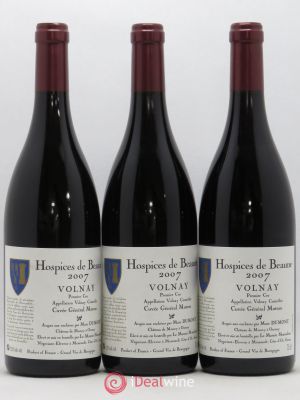 Volnay 1er Cru Cuvée Général Muteau Hospices de Beaune Manoir Murisaltien 2007 - Lot of 3 Bottles