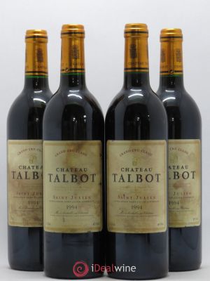 Château Talbot 4ème Grand Cru Classé  1994 - Lot of 4 Bottles