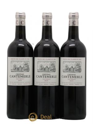 Château Cantemerle 5ème Grand Cru Classé 2019 - Lot de 3 Bouteilles