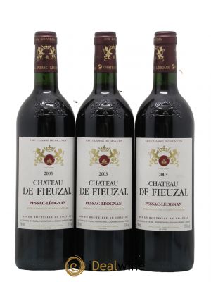 Château de Fieuzal Cru Classé de Graves  2003 - Lot of 3 Bottles