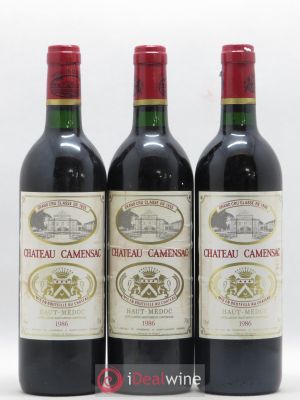 Château Camensac 5ème Grand Cru Classé  1986 - Lot of 3 Bottles