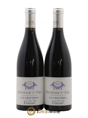 Santenay 1er Cru Les Gravières Domaine Vincent 2021 - Lot of 2 Bottles