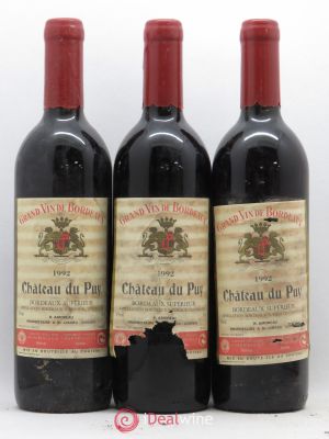 Château Le Puy  1992 - Lot of 3 Bottles