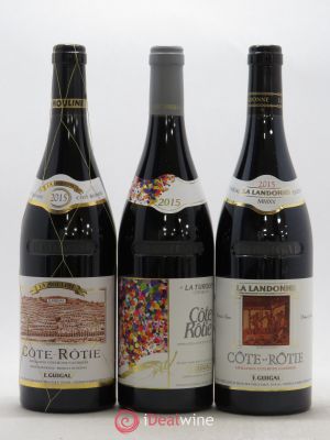 Côte-Rôtie Guigal Trilogie La Turque - La Landonne - La Mouline Guigal  2015 - Lot of 3 Bottles